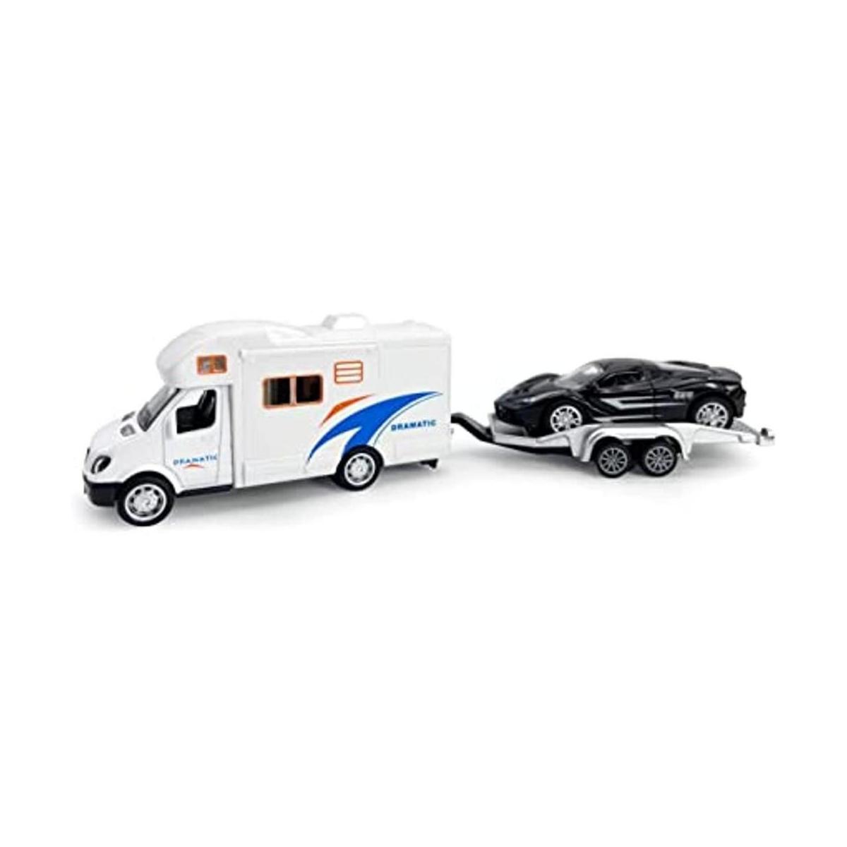 Toy Camper Remolque de remolque superdeportivo negro