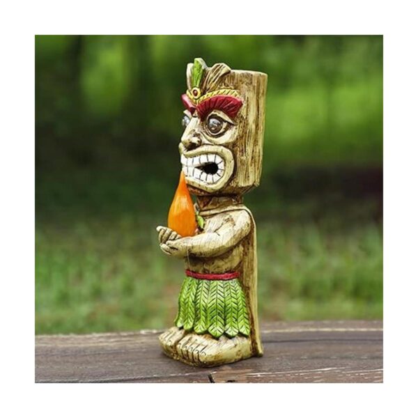 MIBUNG Estatua de jardín solar Tiki estatua de resina_5