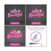 Hello Beautiful Neon Sign for Wall Decor Girls Room_4
