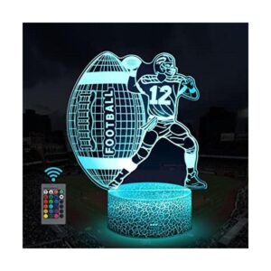 Uyeyuy Lámpara de ilusión 3D de fútbol para hombres con_1