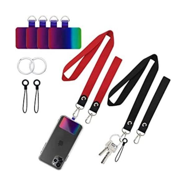 Cordón para teléfono 4 almohadillas coloridas 2 correas_1