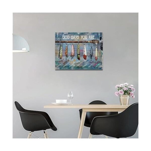 Arte de pared náutico divertido en lienzo de peces para_4