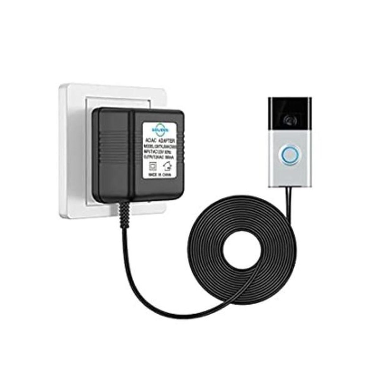 Adaptador de corriente de video timbre de 26 pies26.2 ft