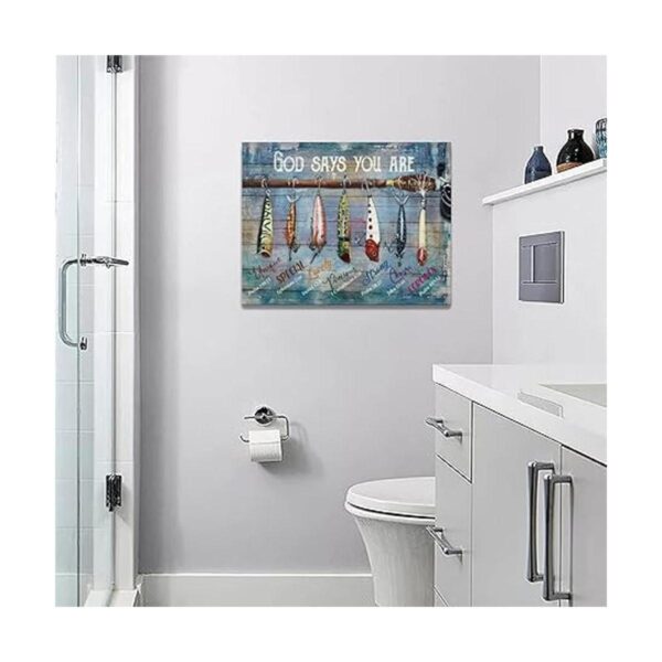 Arte de pared náutico divertido en lienzo de peces para_2