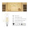 Bombilla LED de candelabro regulable de 2700 K suave y_3