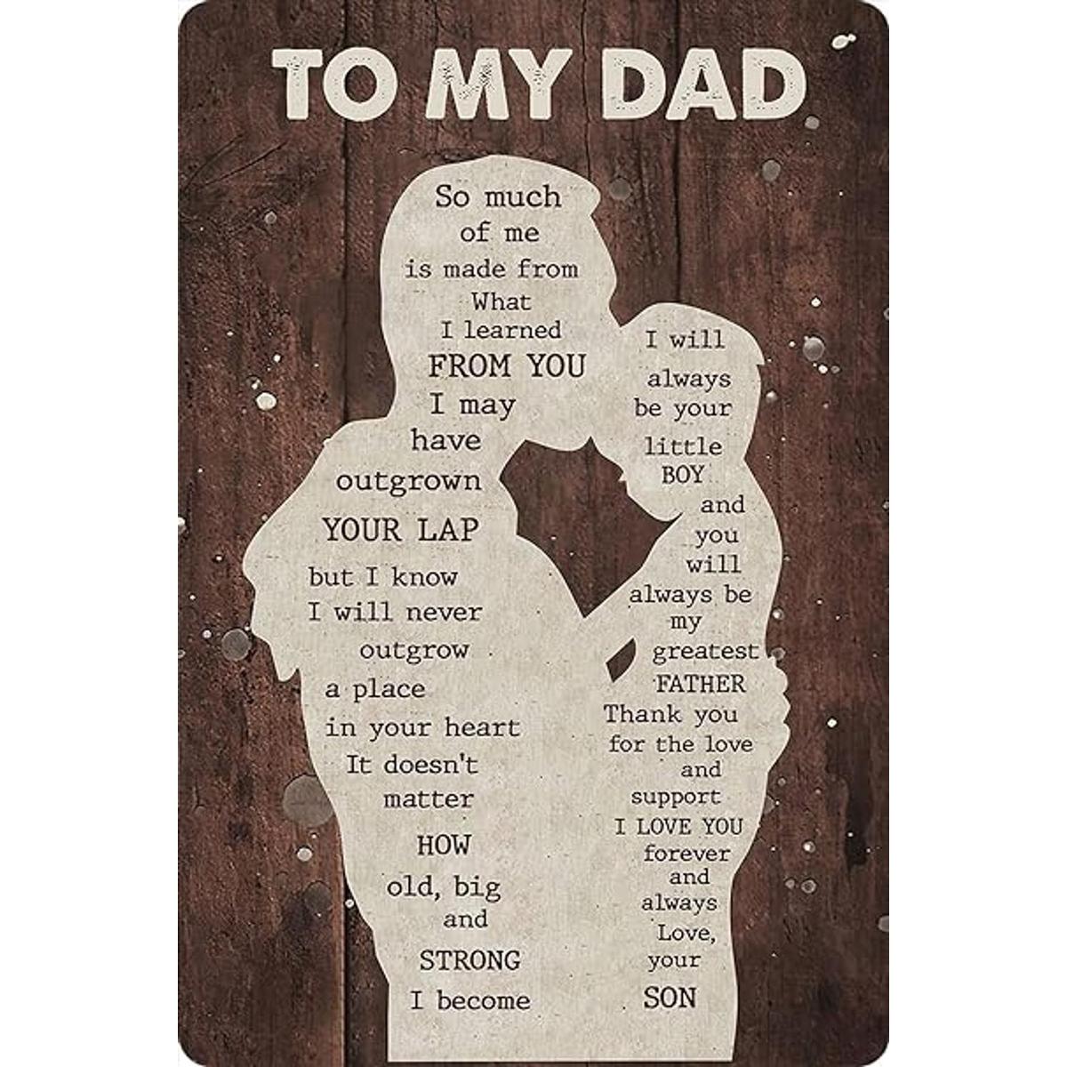 Letrero de metal de lata para el día del padre regalo de
