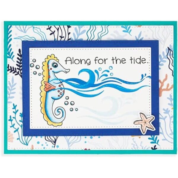 Sea Horses Juego de troqueles y sellos de pez de caracola