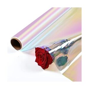POPGIFTU 1 rollo de papel de celofán iridiscente de 49.2_1