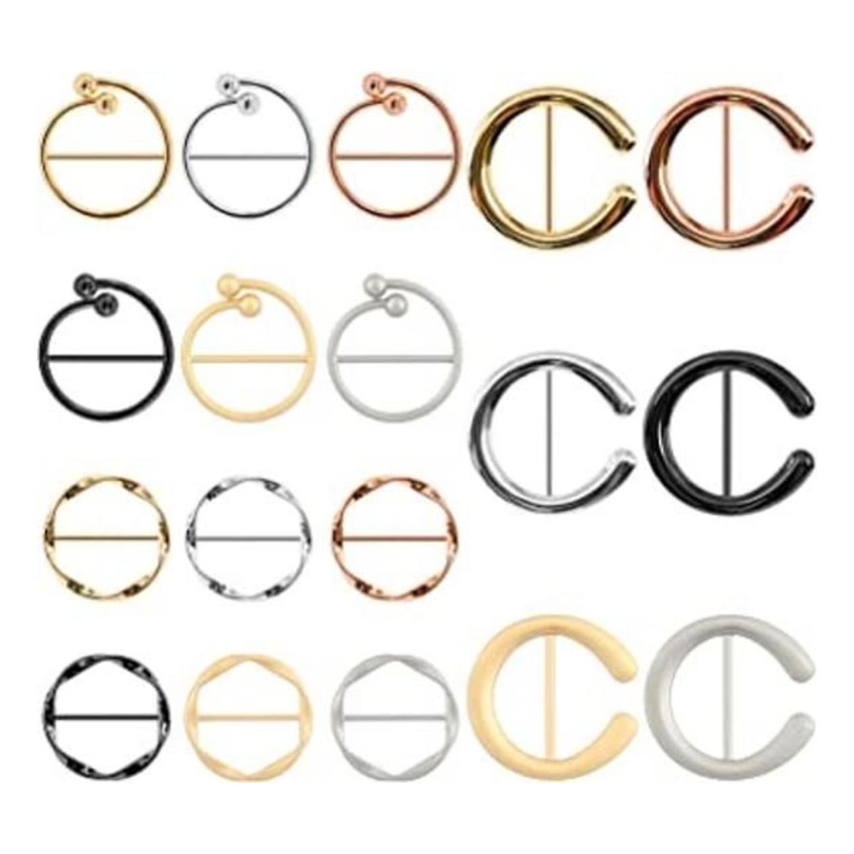 Mardatt 18 estilos de 6 colores de metal para bufanda