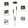 LMQNINE Lámparas de cocina de techo regulable LED moderna_3