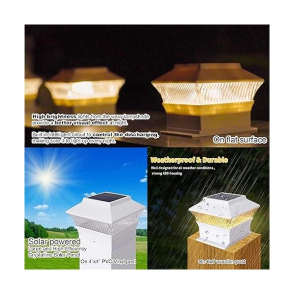 Involux Luces solares para poste de poste 25 lúmenes de_2