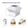 Involux Luces solares para poste de poste 25 lúmenes de_4