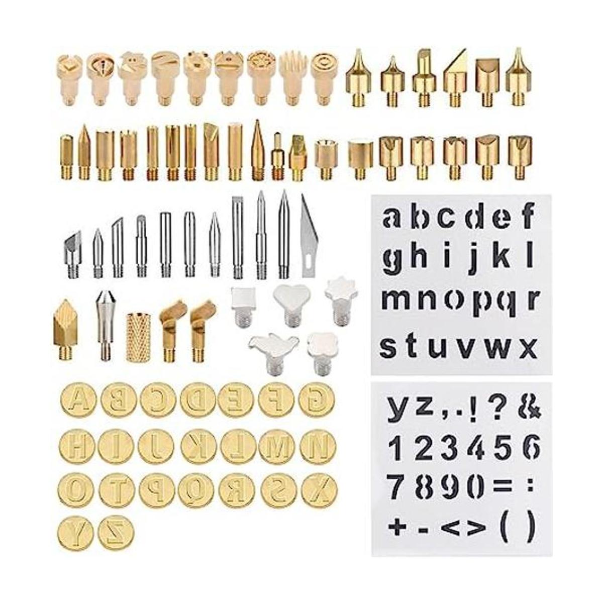 82 piezas de accesorios de leña para pluma de pirografía