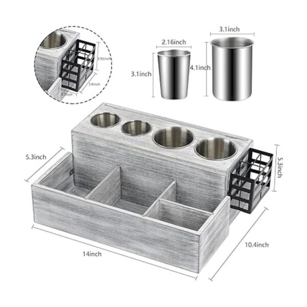 TRSPCWR Hair Tool Organizer Wooden Hair Dryer Holder and_5