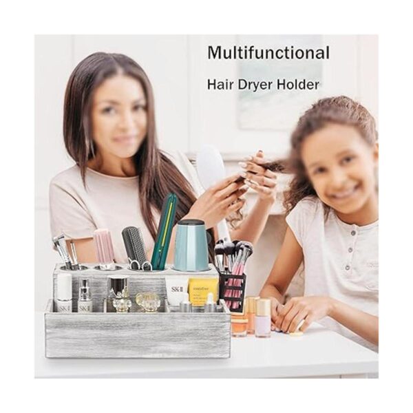 TRSPCWR Hair Tool Organizer Wooden Hair Dryer Holder and_3