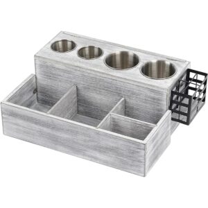 TRSPCWR Hair Tool Organizer Wooden Hair Dryer Holder and_1