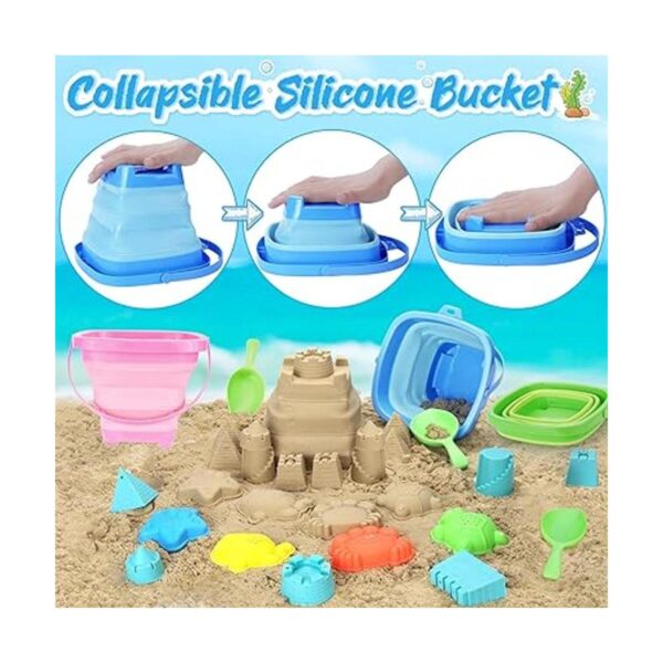 RACPNEL Cubos de playa plegables y juguetes de playa para