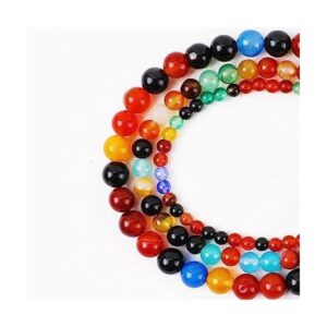 98 cuentas de piedra natural coloridas para hacer joyas