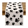 Camino de mesa con estampado de perro y cachorros para_1