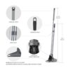 MR.SIGA Broom and Dustpan Set with Long Handle Upright