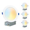 PROCURU Paquete de 4 luces LED de 6 pulgadas 2700K6000K de_1