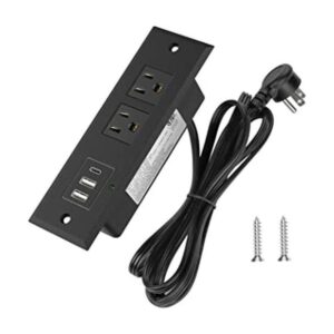 Regleta de alimentación empotrada con puerto USB toma de_1