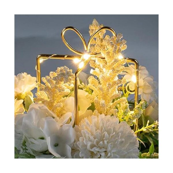 Juego de 2 flores artificiales LED en maceta flores
