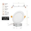 PROCURU Paquete de 4 luces LED de 6 pulgadas 2700K6000K de_2