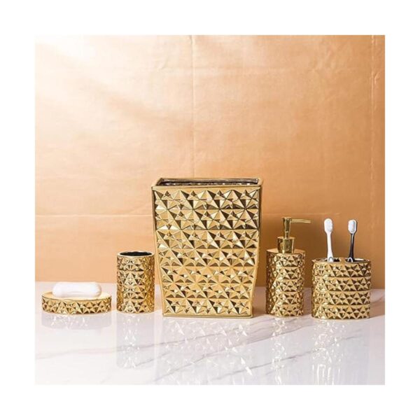 Juego de accesorios de baño dorados de 4 piezas para_6