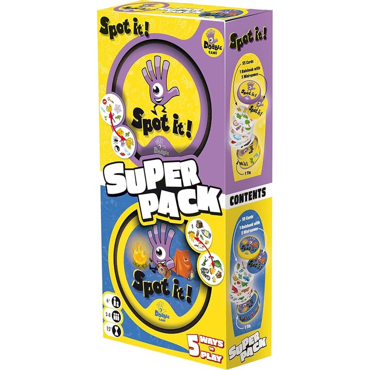 Spot It Paquete de súper juego de cartas Incluye Spot