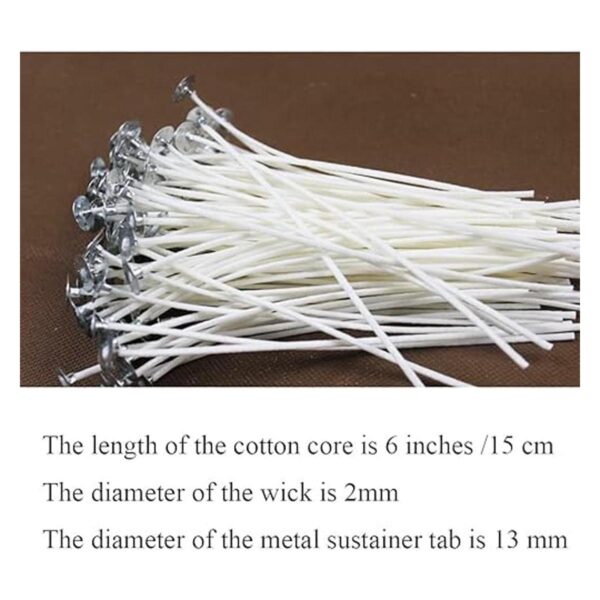 HAHIYO 100 mechas de algodón natural sin humo para velas