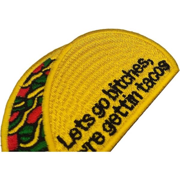 Parche bordado Lets Go Bitches We Gettin Tacos 2 piezas