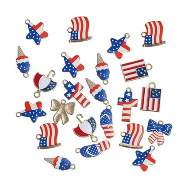 YEYULIN 40 dijes de bandera americana con estrella de