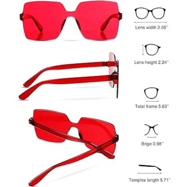51 pares de gafas de sol cuadradas sin montura_2
