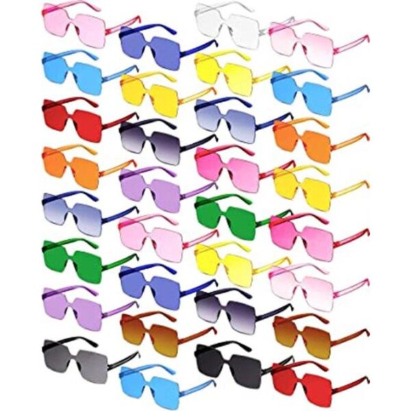 51 pares de gafas de sol cuadradas sin montura_1