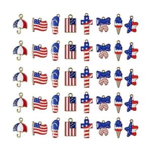 YEYULIN 40 dijes de bandera americana con estrella de