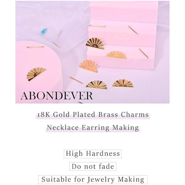 ABONDEVER 60 dijes de latón crudo para hacer joyas_4