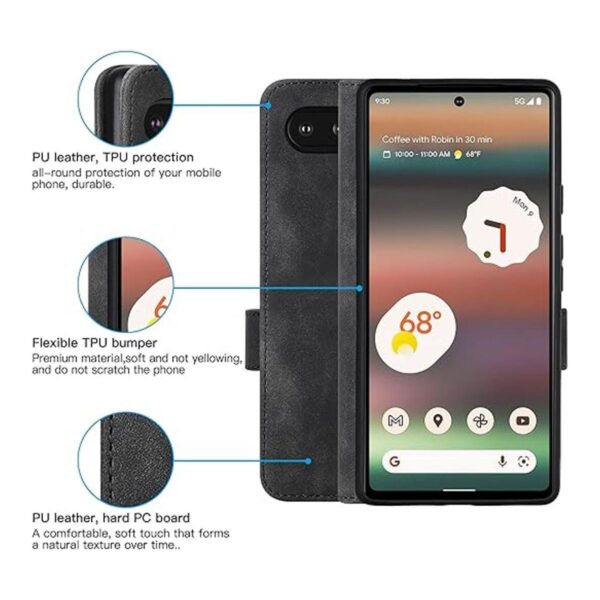 Eastcoo Funda tipo cartera con tapa para Google Pixel 6a_5