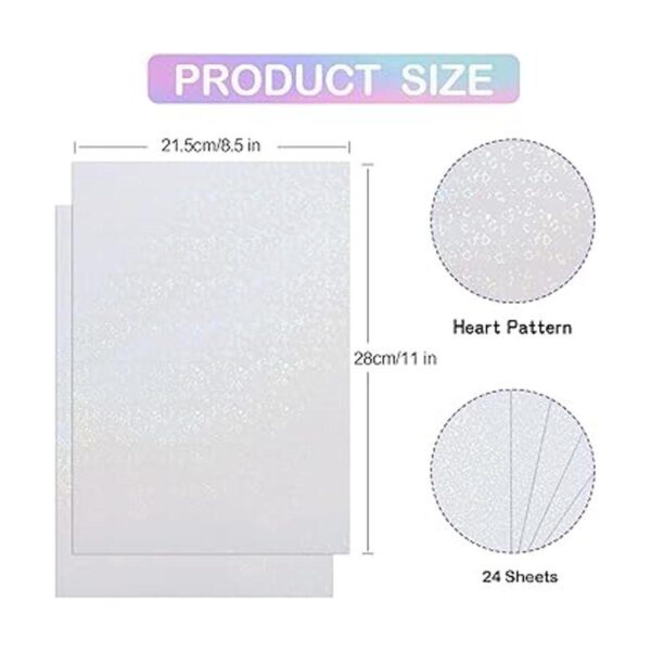 Papel adhesivo holográfico 24 hojas de laminación