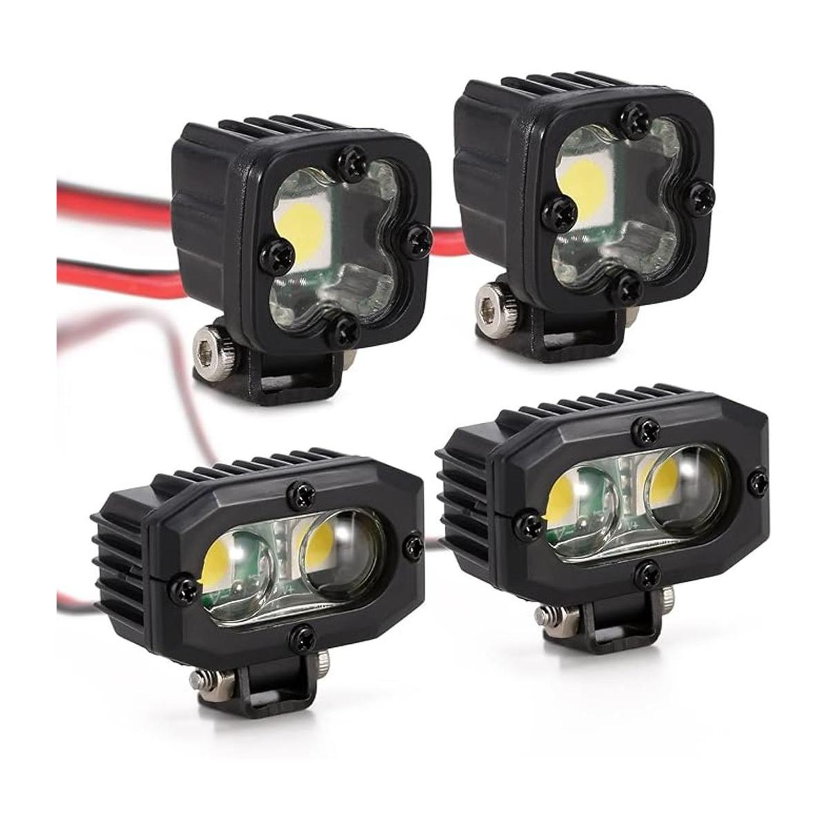 INJORA Luces de oruga RC para faros delanteros LED Axial