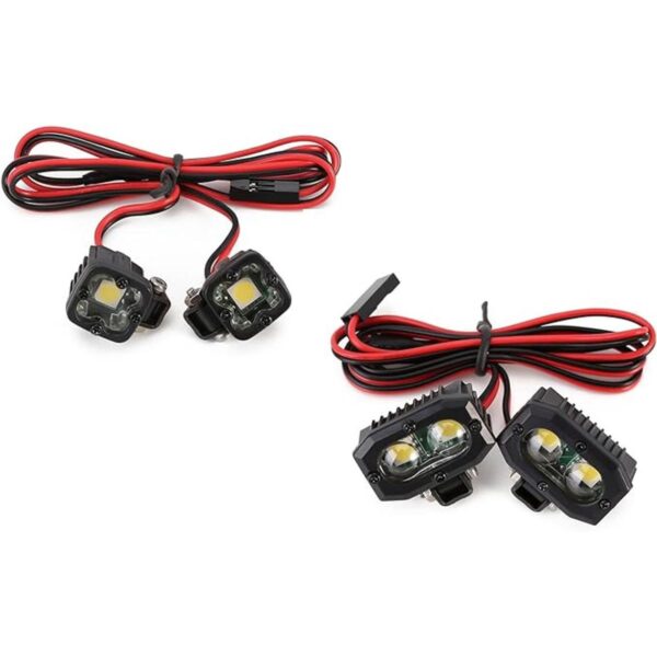 INJORA Luces de oruga RC para faros delanteros LED Axial