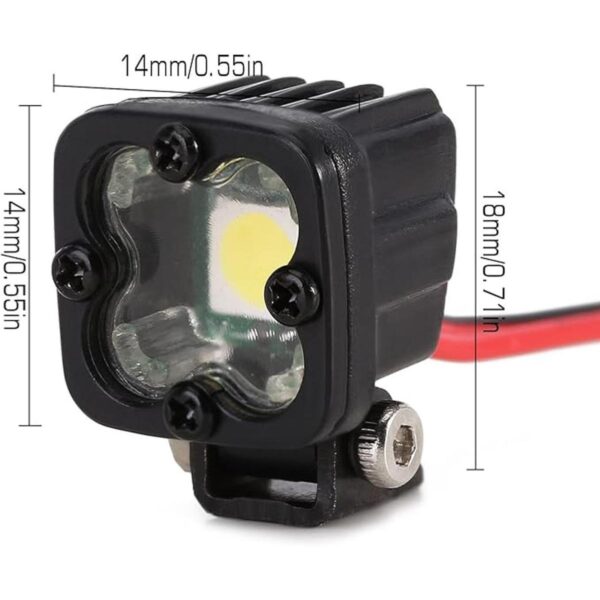 INJORA Luces de oruga RC para faros delanteros LED Axial