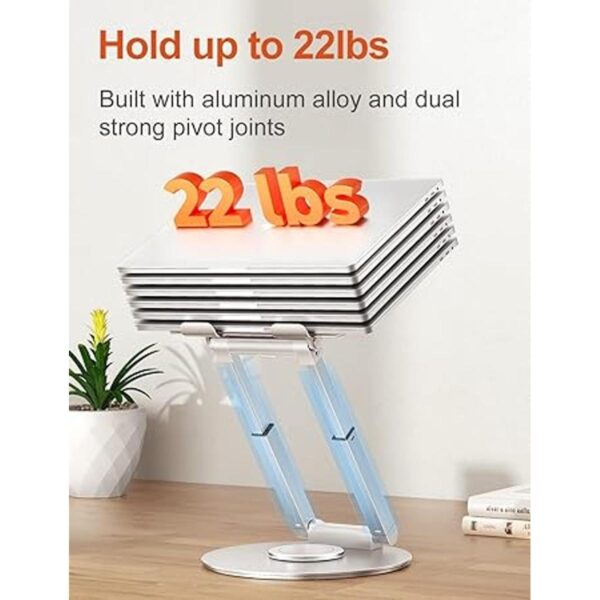 Soporte para laptop para escritorio con base giratoria de_2
