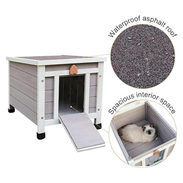 Outdoor Cat House Insulated Cat House for Feral Cat_5