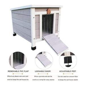 Outdoor Cat House Insulated Cat House for Feral Cat_6