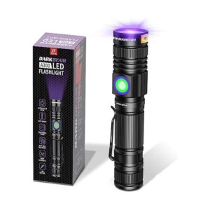 DARKBEAM Linterna UV de 395 nm recargable por USB lámpara_1