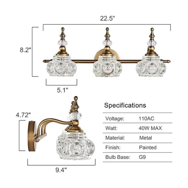 Lámpara de tocador de baño 3 luces de baño sobre espejo_5