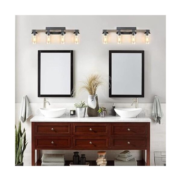 Lámpara de tocador de baño de granja 4 apliques de luz_2