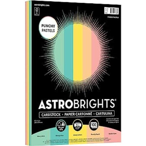 Astrobrights Punchy Cartulina surtida pastel 8.5 x 11_1