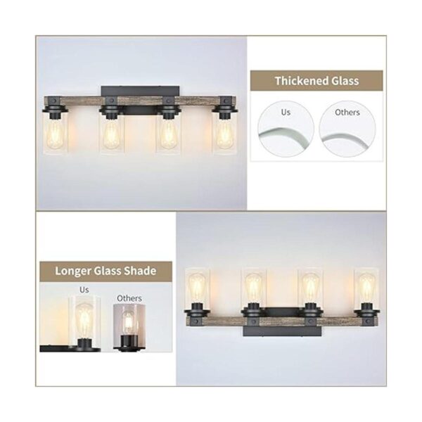 Lámpara de tocador de baño de granja 4 apliques de luz_3